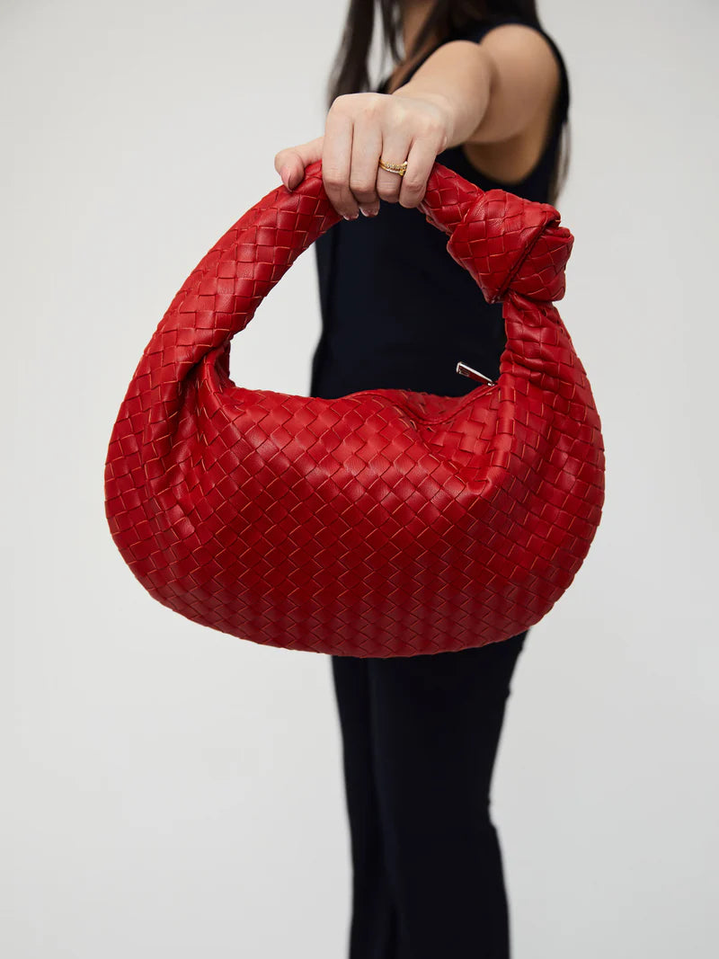 MITTLERE ROTE LEDERTASCHE – EMANUELA DELLACCI™️